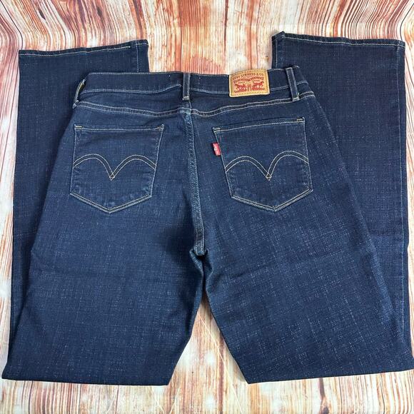 Levi's CLASSIC BOOT CUT Women Size 4 Short Blue Mid Rise Jeans Denim Pants 28x29 - Picture 4 of 12